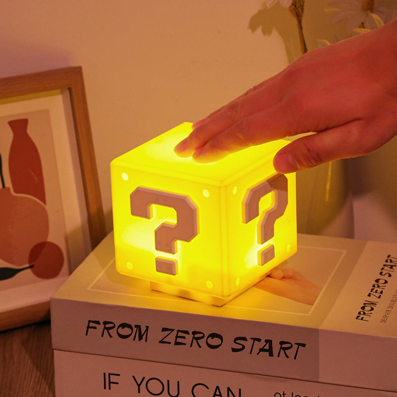 LAMPARA FORMA DE CUBO MARIO BROS | ILUMINACION CREATIVA