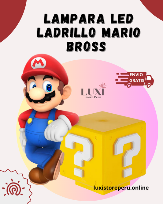 LAMPARA FORMA DE CUBO MARIO BROS | ILUMINACION CREATIVA